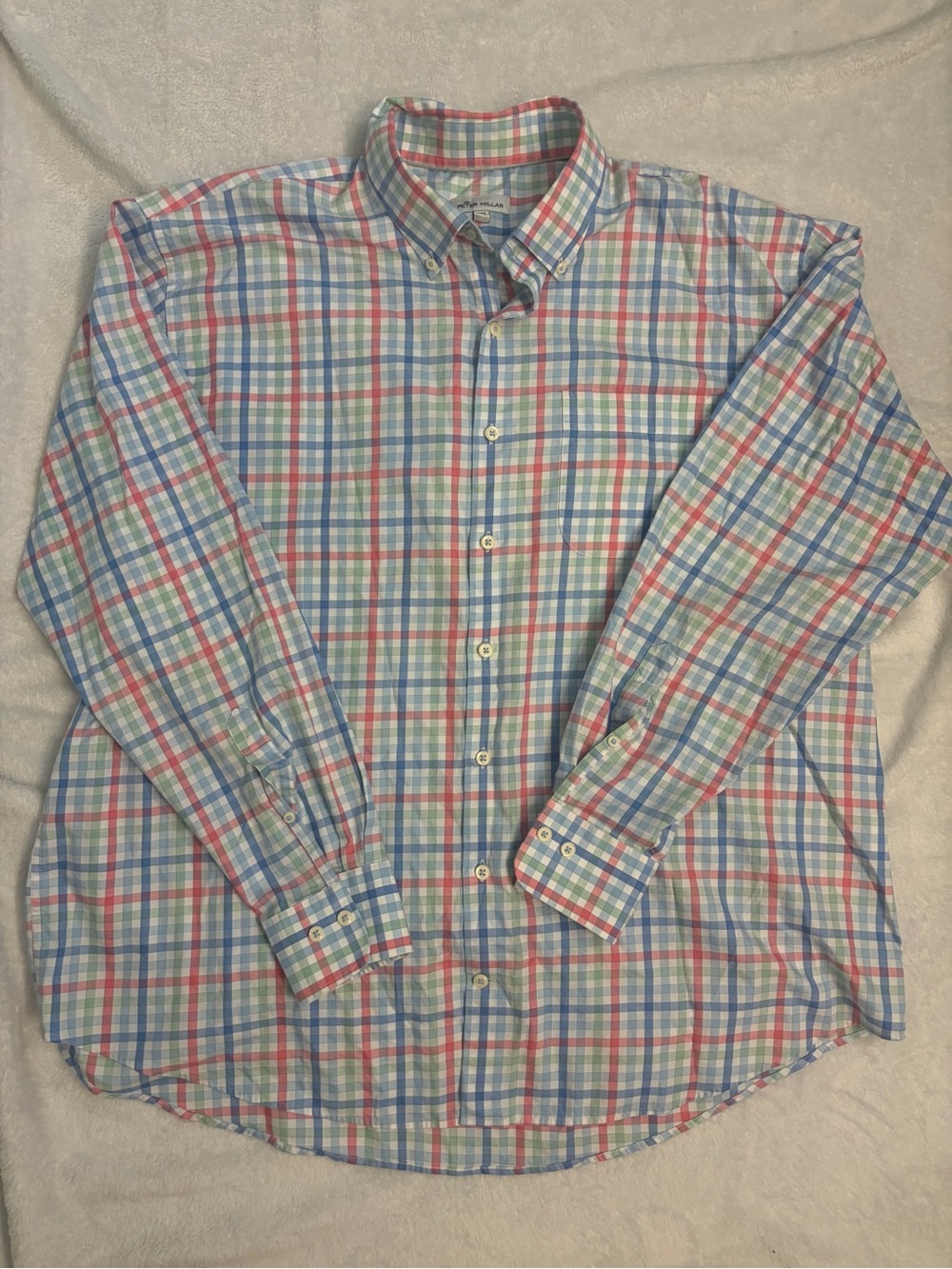 Peter Millar Pastel Plaid Button-Down Shirt